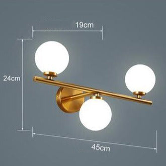 Applique murale moderne LED avec globes en verre Nyrea - vue 10 sur 10