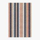 Tapis rectangle aux motifs géométriques roses et noirs style Keecy