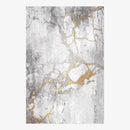 Tapis rectangle moderne gris avec arbre doré Sofa A
