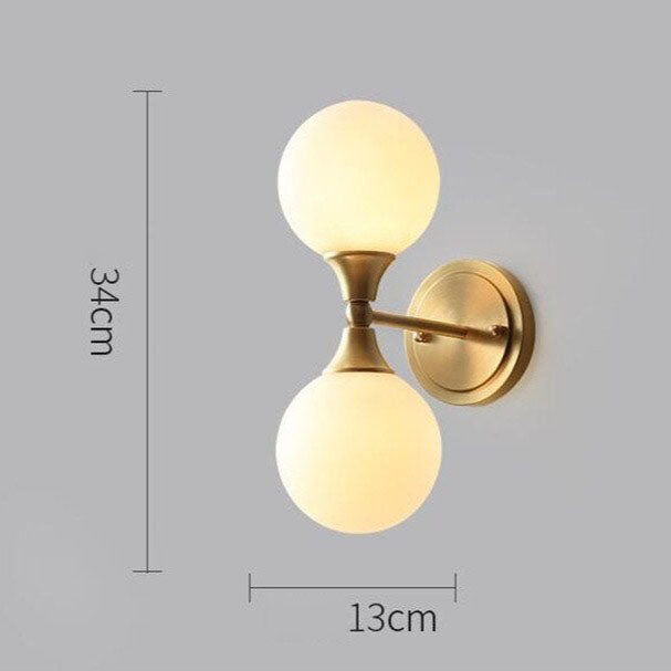 Applique murale LED avec deux boules en verre Delly - vue 9 sur 8