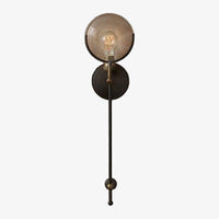 Applique murale rétro à LED avec abat-jour en verre Sconce