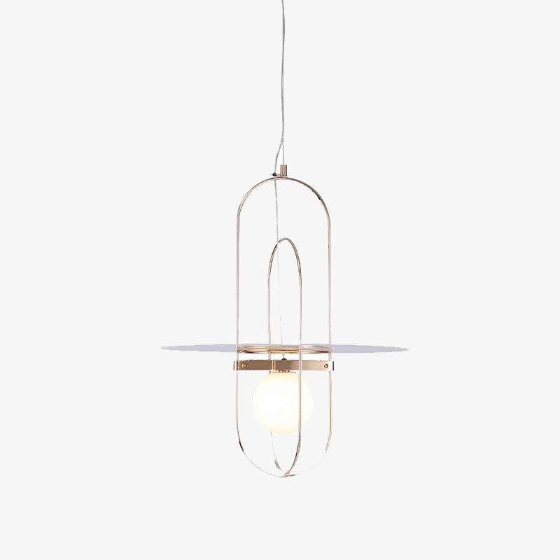 Suspension design LED avec anneaux en métal et verre Nordic
