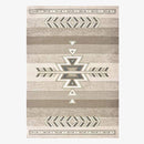 Tapis rectangle marron et beige style Japonais A