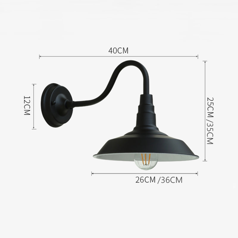 Applique extérieur LED vintage rustique (noir ou marron)