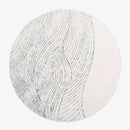 Tapis moderne rond blanc et rayé Floor