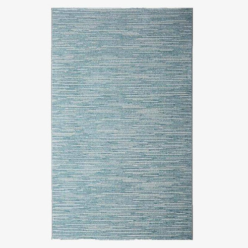Tapis rectangle bleu et rayures style Soft C