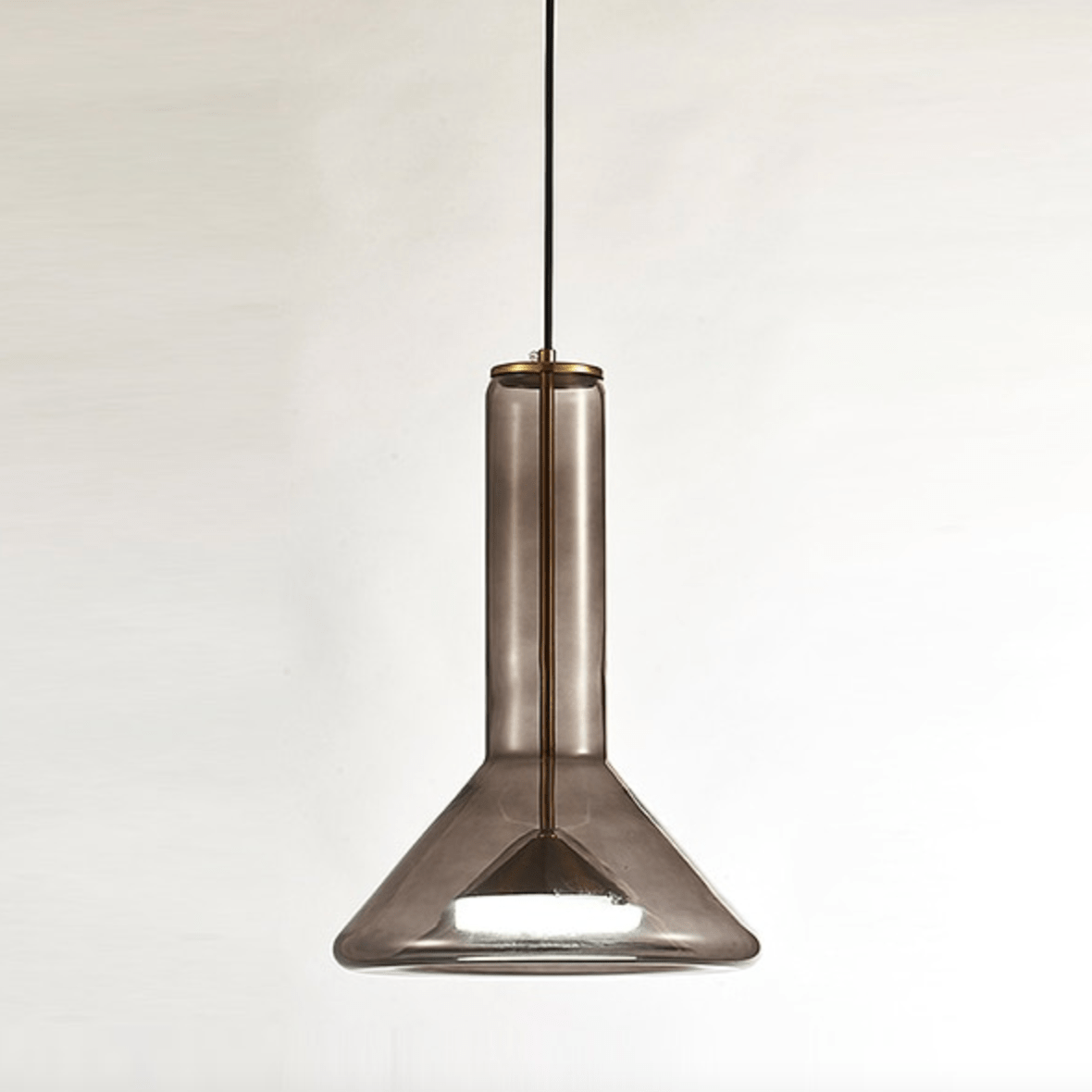 Suspension design à LED aux formes arrondies en verre - vue 6 sur 10