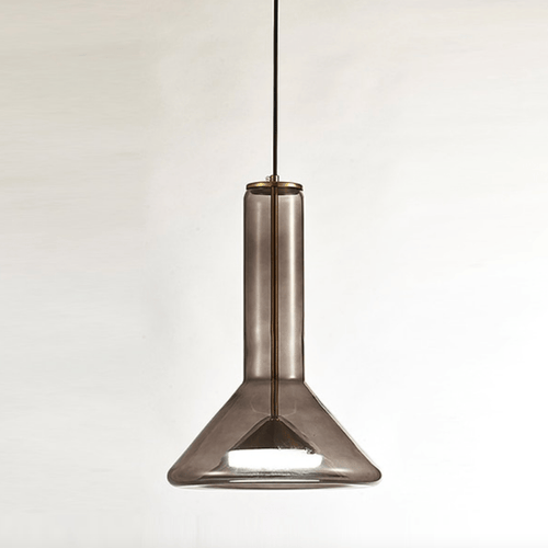 Suspension design à LED aux formes arrondies en verre