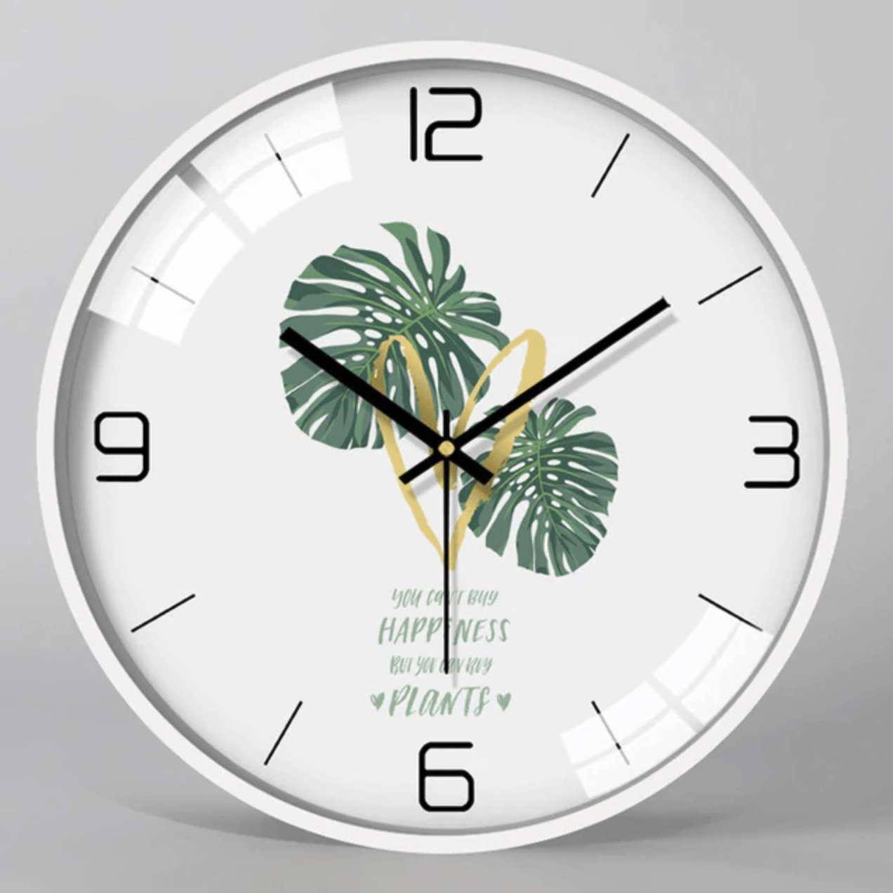 Horloge murale moderne ronde blanche à motifs Silent - vue 3 sur 3