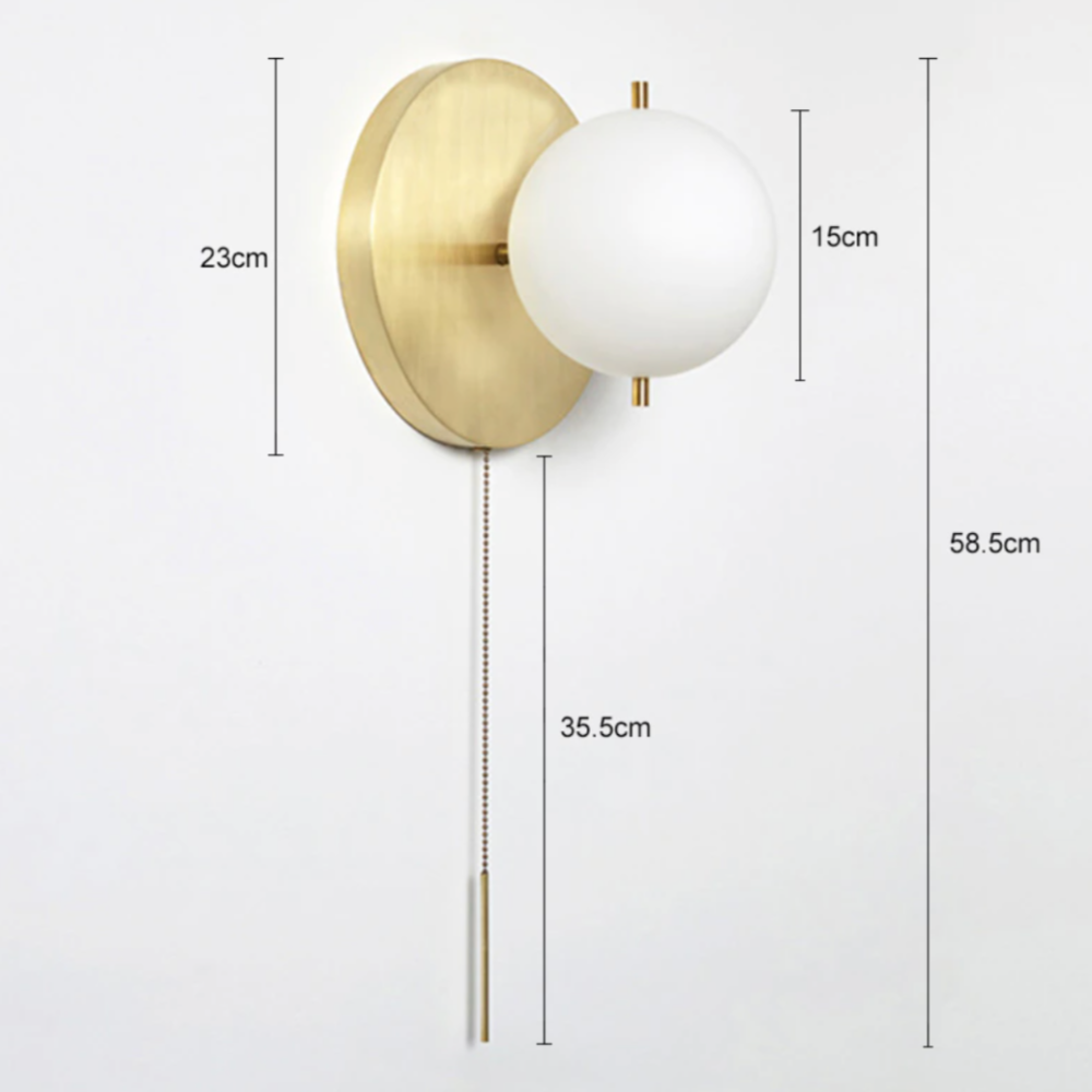 Applique murale moderne avec un globe en verre luxury Justyne - vue 6 sur 6