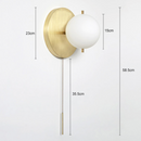 Applique murale moderne avec un globe en verre luxury Justyne