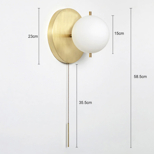 Applique murale moderne avec un globe en verre luxury Justyne