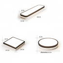 Plafonnier moderne LED forme géométrique blanc et noir Chelsea