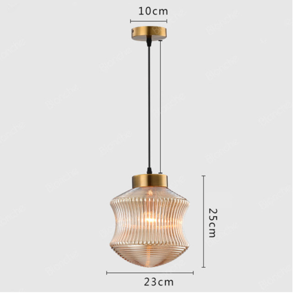 Suspension en verre moderne Raina - vue 8 sur 9