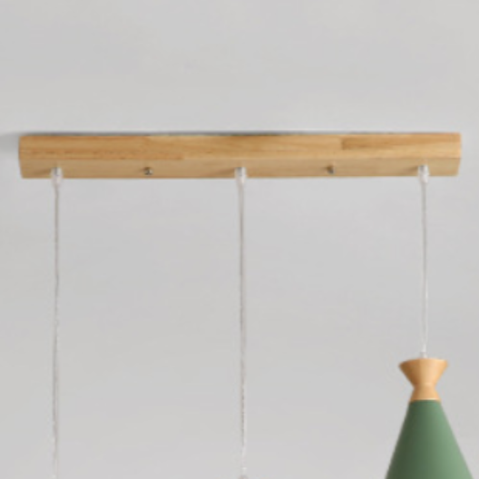 Suspension scandinave avec abat-jour conique et en bois Avi - vue 7 sur 7