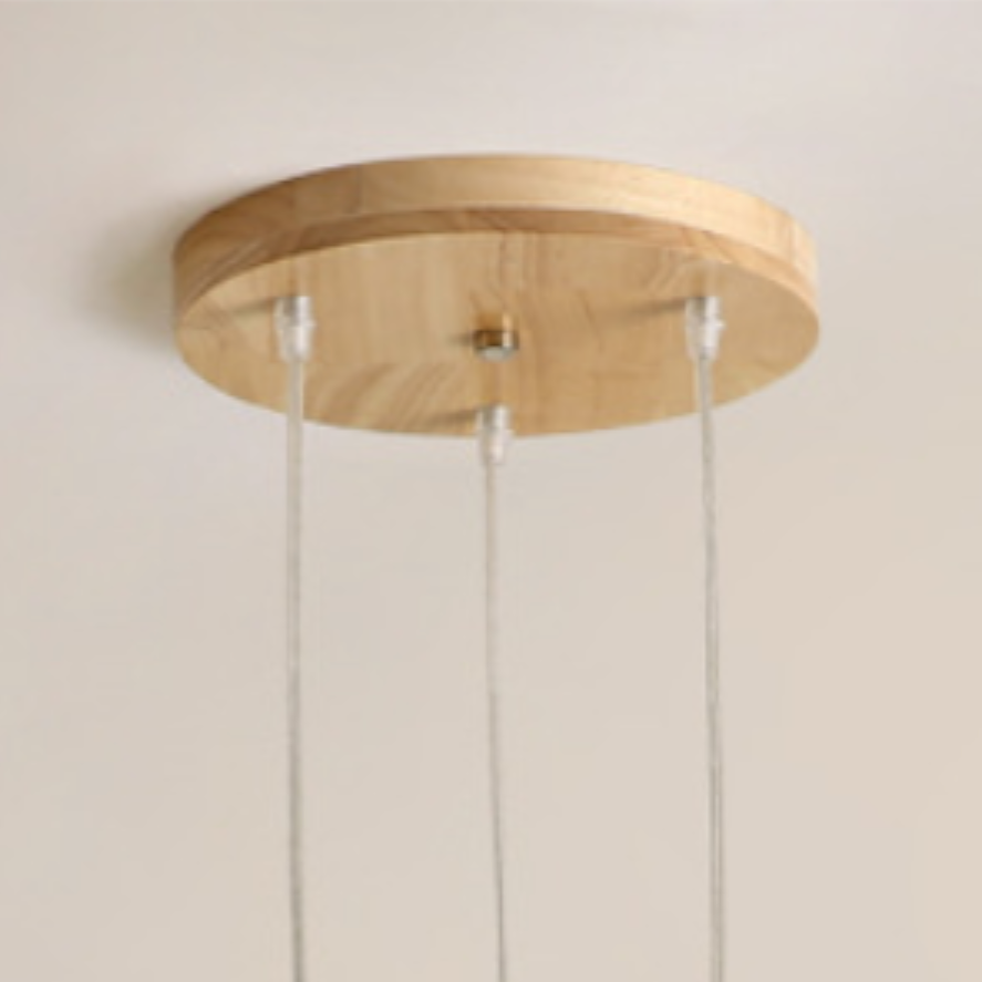 Suspension scandinave avec abat-jour conique et en bois Avi - vue 8 sur 7