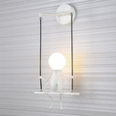 Applique murale LED bonhomme sur balançoire Decoration