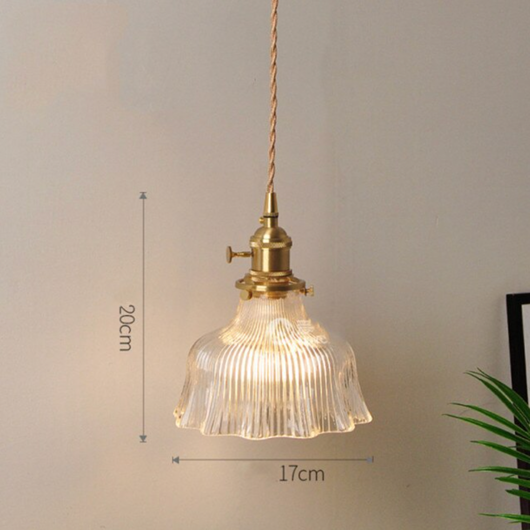Suspension vintage LED avec abat-jour en verre Finnian - vue 31 sur 31