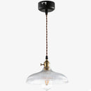 Suspension en verre et base dorée Vintage