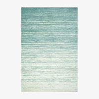 Tapis rectangle moderne au dégradé vert et blanc style Keecy