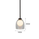 Suspension design avec abat-jour en verre Jowie