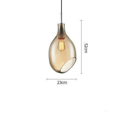 Suspension nordic avec abat-jour en verre Halek - vue 7 sur 9