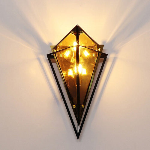Applique murale rétro LED en verre fumé Klais