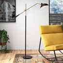 Lampadaire industrielle avec socle en marbre Clizia