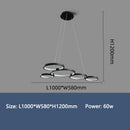 Lustre design avec anneaux LED suspendus Hirva