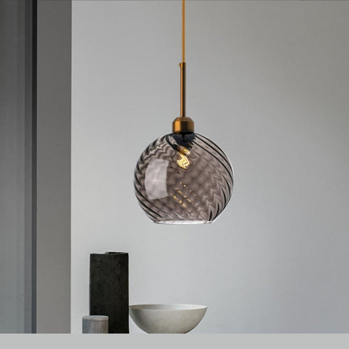 Suspension moderne LED avec abat-jour en verre Alvaro