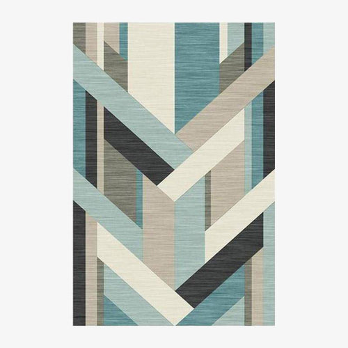 Tapis rectangle moderne style géométrique Wilson H