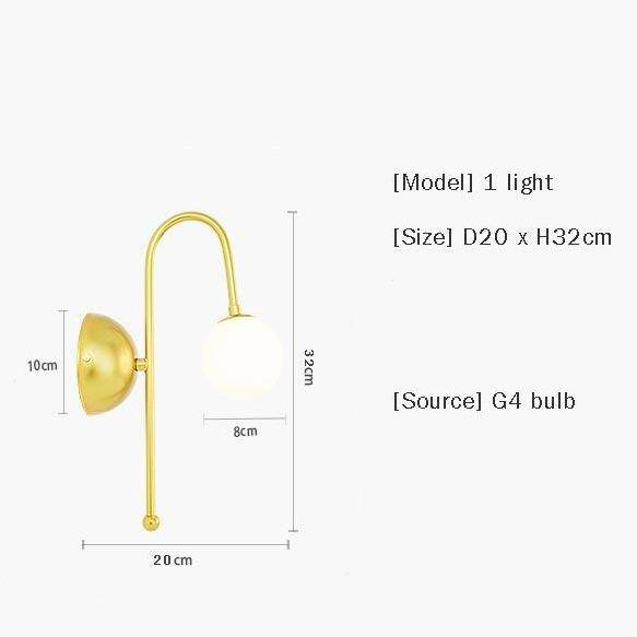 Applique murale dorée design Sconce
