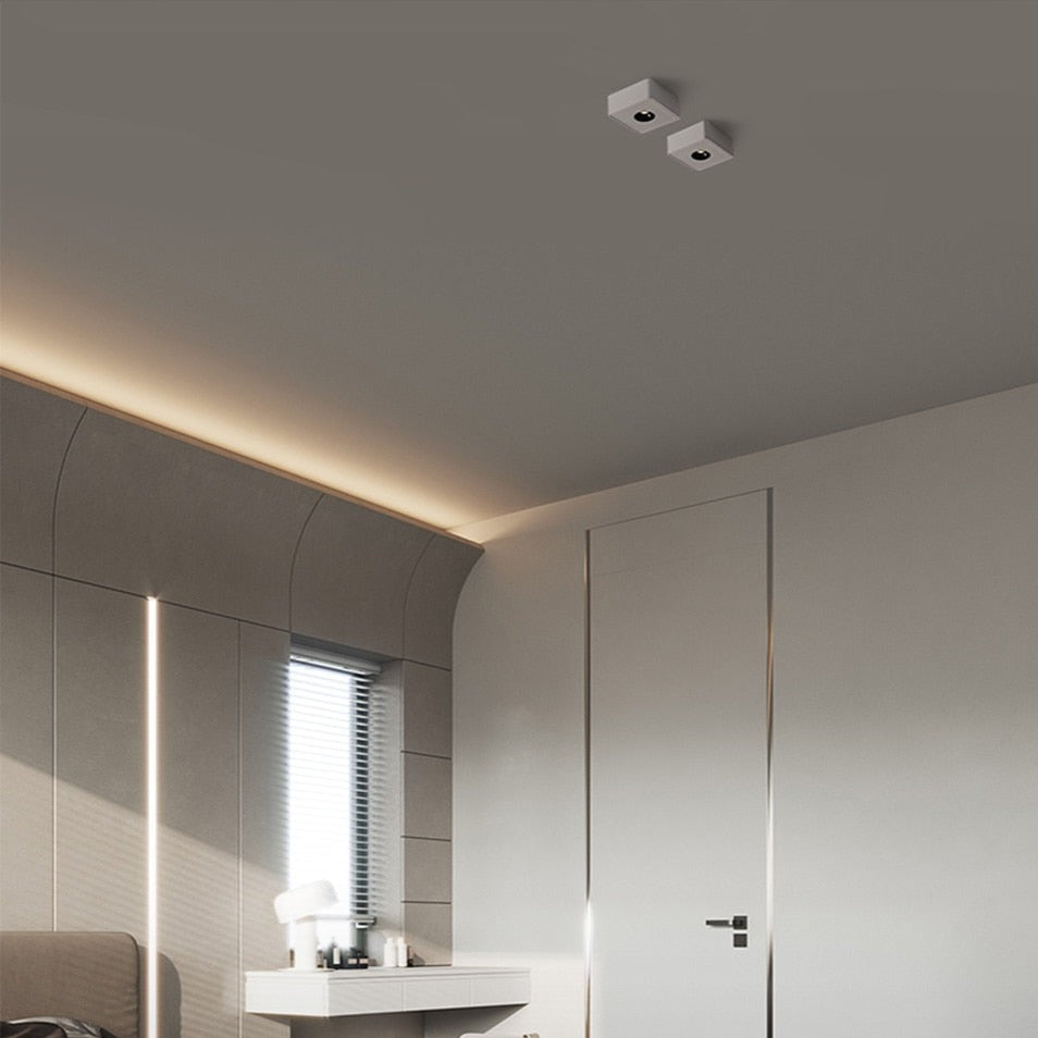 Spot design LED de forme carré Aubenas - vue 6 sur 10