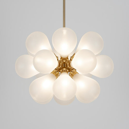 Lustre moderne avec multiple boule en verre Beans