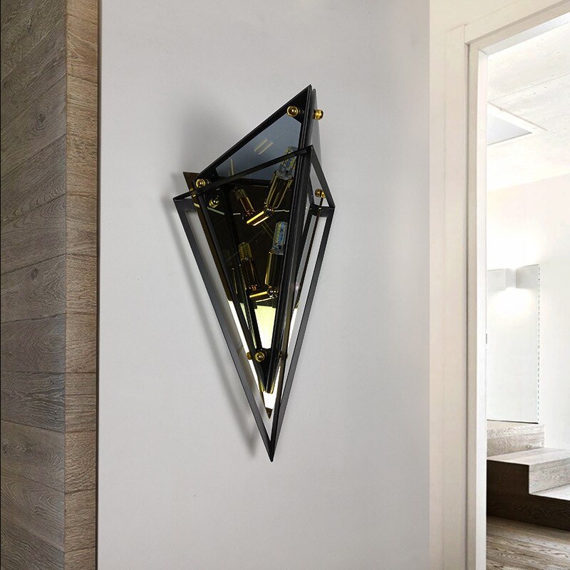 Applique murale rétro LED en verre fumé Klais - vue 2 sur 6