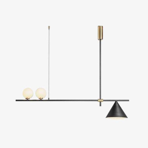 Lustre design avec lampe en boule et cône Magic