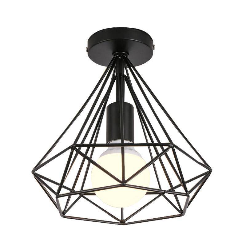 Plafonnier cage à oiseau Scandinave noir