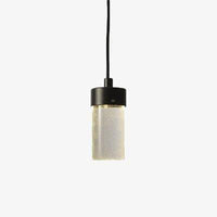 Suspension design cylindre en verre de plusieurs longueur