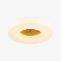 Plafonnier scandinave rond avec le milieu en bois Verena