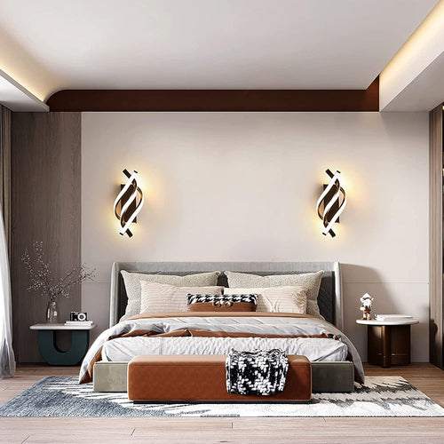 Applique murale design LED en spirale d'aluminium Psalm