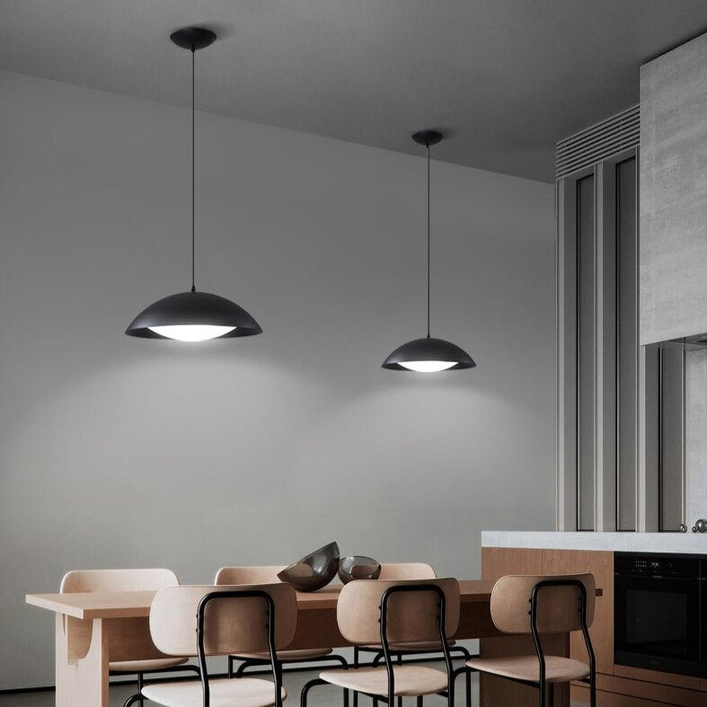 Suspension moderne LED avec abat-jour en métal Koleen - vue 3 sur 7