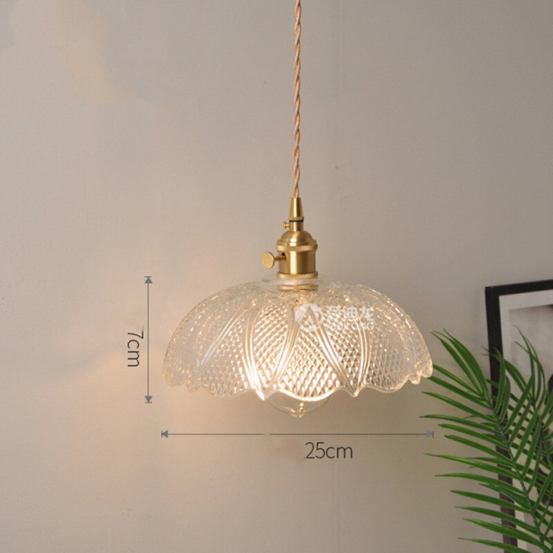 Suspension vintage LED avec abat-jour en verre Finnian - vue 14 sur 31