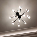 Lustre design avec abat-jours ajustables et en transparents Nevis