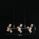 Lustre design avec abat-jours ajustables et en transparents Nevis
