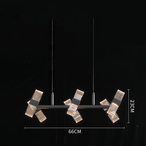 Lustre design avec abat-jours ajustables et en transparents Nevis