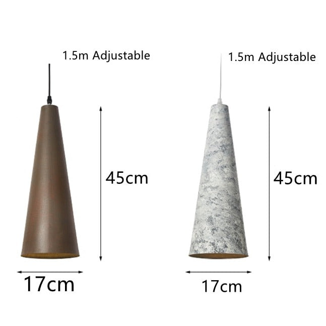 Suspension industrielle conique en métal Raphia - vue 7 sur 7