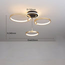 Plafonnier design LED avec anneaux suspendus Xina
