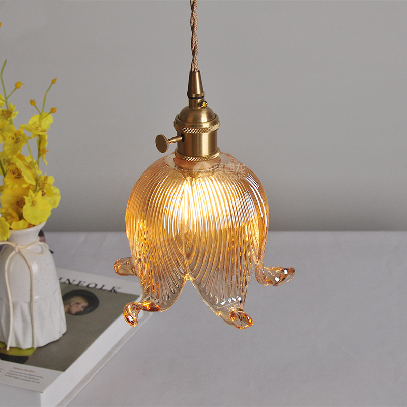 Suspension vintage LED avec abat-jour en verre Finnian - vue 27 sur 31