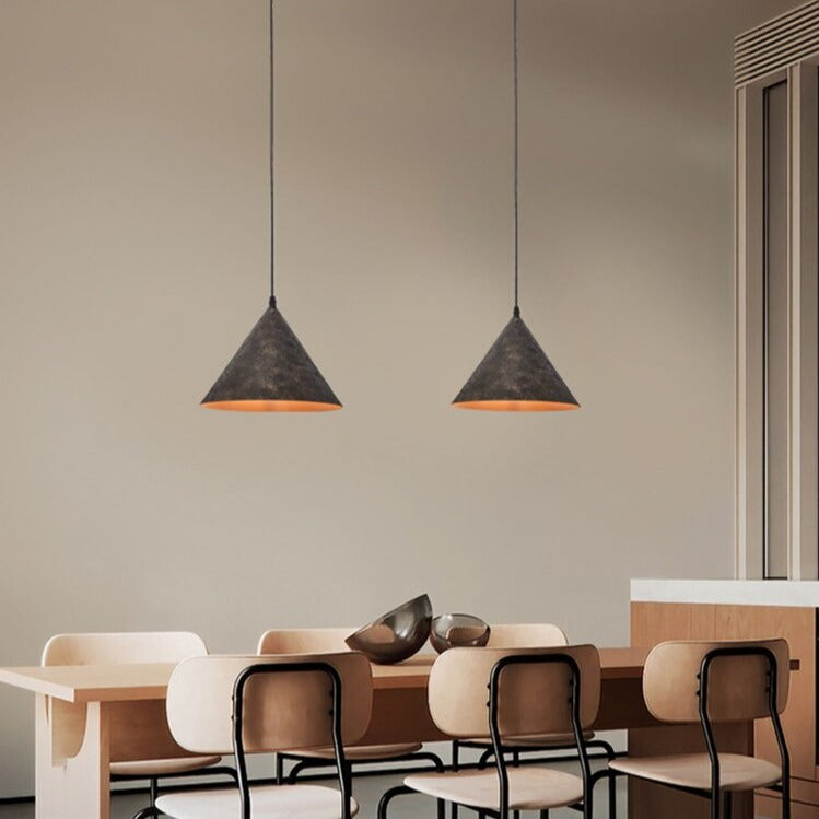 Suspension industrielle avec abat-jour conique rouille Homas - vue 2 sur 8