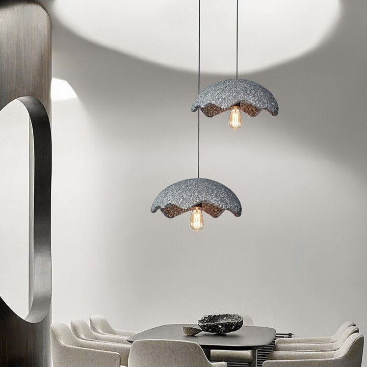 Suspension design avec abat-jour en forme de fleur Selza - vue 2 sur 8
